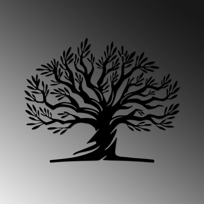 Wallity Monumental Tree 18 Escultura de Pared Negra